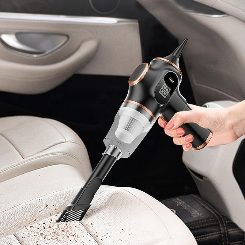 Car Vacuum High Power Mini Cleaner for Car Detailing Power Display High Suction Power Car Vacuum for Vehicle , Home, Car Carpet Stairs Pet Hair Deep Cleaning2