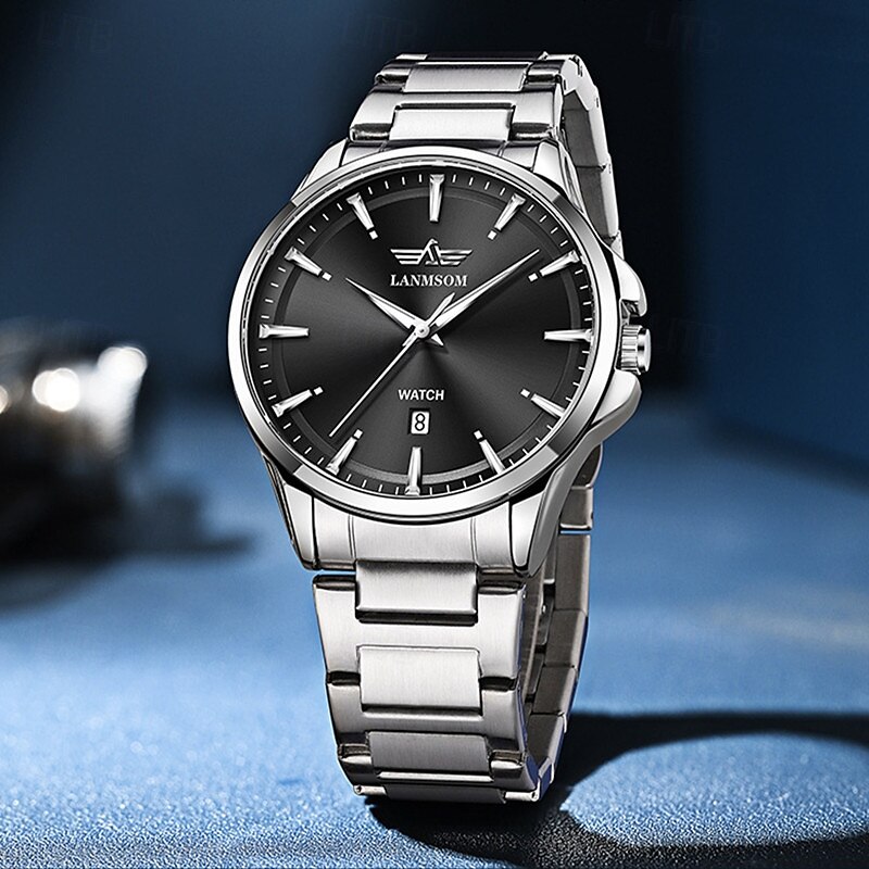 Brand Watch Trendy Fashion Sports Calendar Waterproof Fully Automatic Steel Strip Quartz Men's Bowl Watch