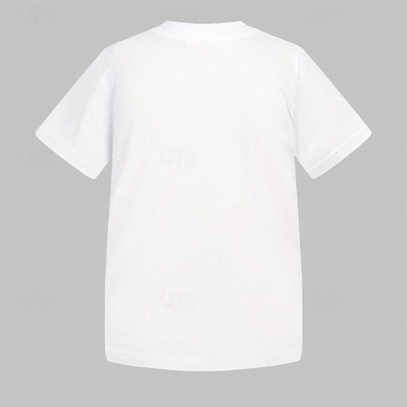 100% Cotton Kids Girls' Black White Cartoon Cat T shirt Tee Crew Neck Short Sleeve Outdoor Daily Vacation Classic Casual Print Summer4