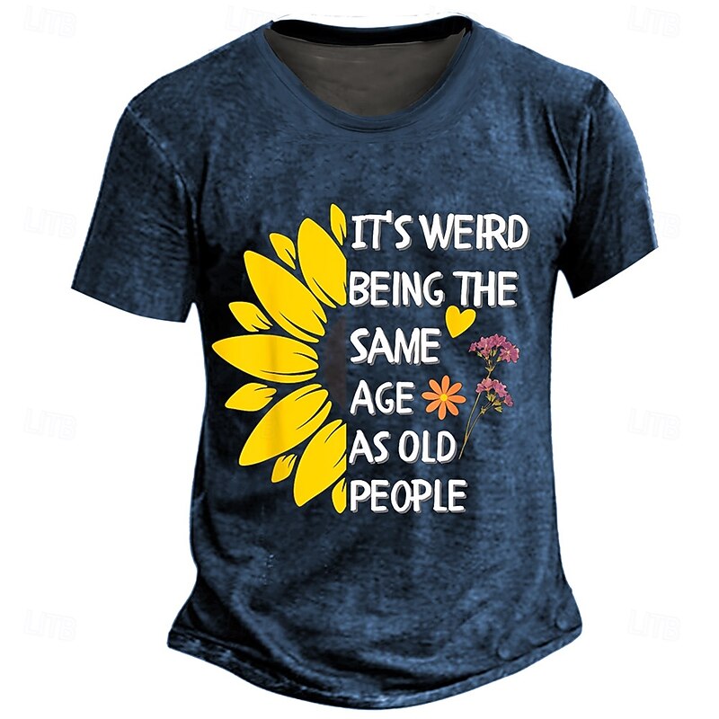Mens Funny Graphic T-Shirt: 'It's Weird Being The Same Age As Old People' Humor Novelty Tee - Lifestyle Aging Gift