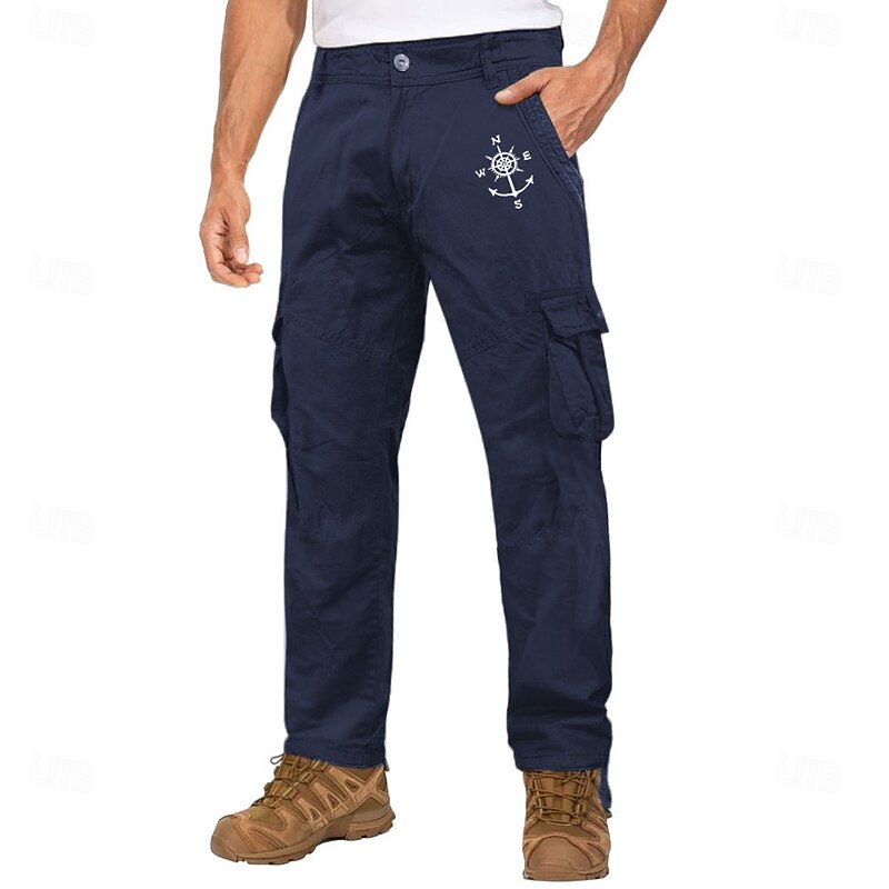 Men's Cargo Pants Cargo Trousers Work Pants Multi Pocket Graphic Sailboat Outdoor Full Length Outdoor Sports Outdoor Casual Sports Fashion Army Green Khaki Micro-elastic - Main Image