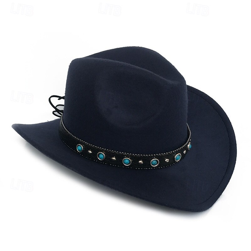 Fashion Cowboy Hat For Men Women Vintage Western Wide Brim Cowgirl Jazz Cap Unisex Outdoor Beach Travel Sun Hats3