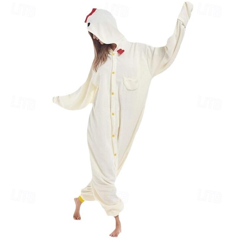 Adults' Animal Onesie Costume Carnival Costume Cartoon Cock / Chicken Onesie Pajamas Kigurumi Pajamas Charm Funny Costume For Men and Women Carnival Cartoon3