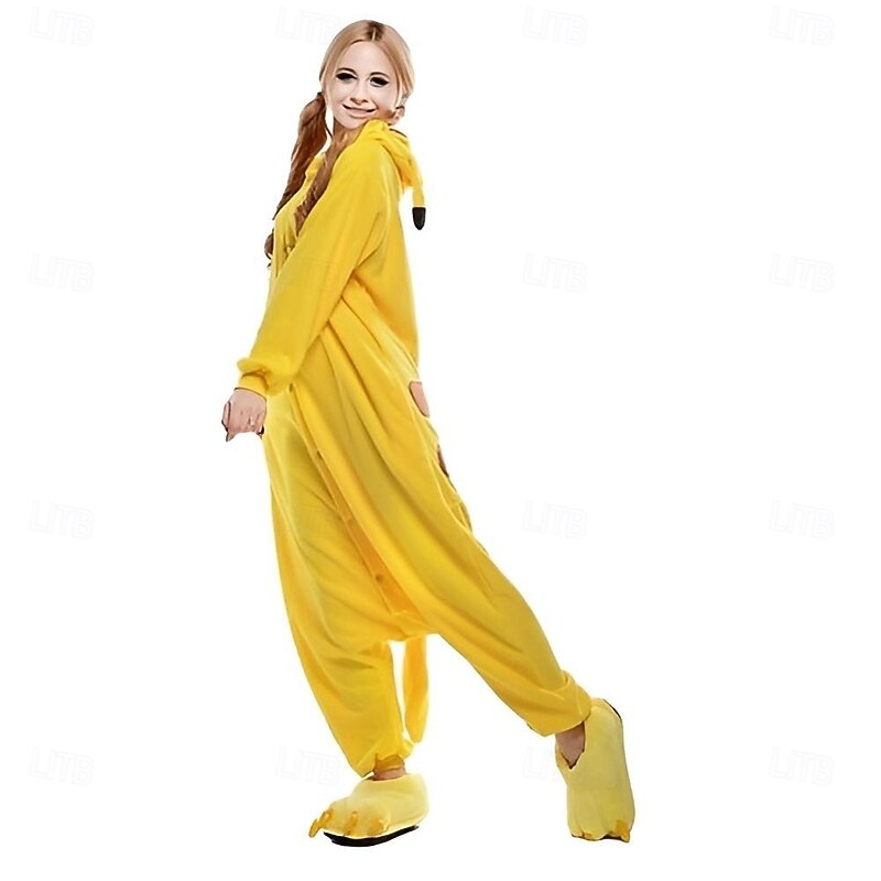 Adults' Patchwork Onesie Costume Carnival Costume Pika Pika Onesie Pajamas Kigurumi Pajamas Pajamas Funny Costume For Men and Women Christmas Carnival New Year Cartoon4
