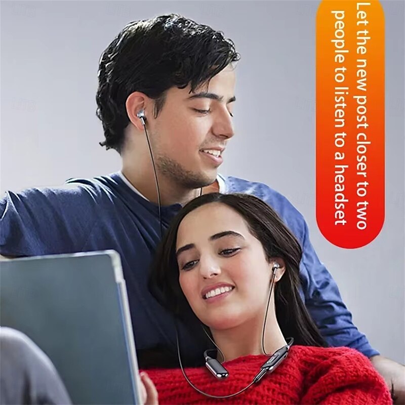 100 Hour Music Wireless Bluetooth Earphone 9D Strong Bass in Ear Sport Headset Neckband With Output MIC2