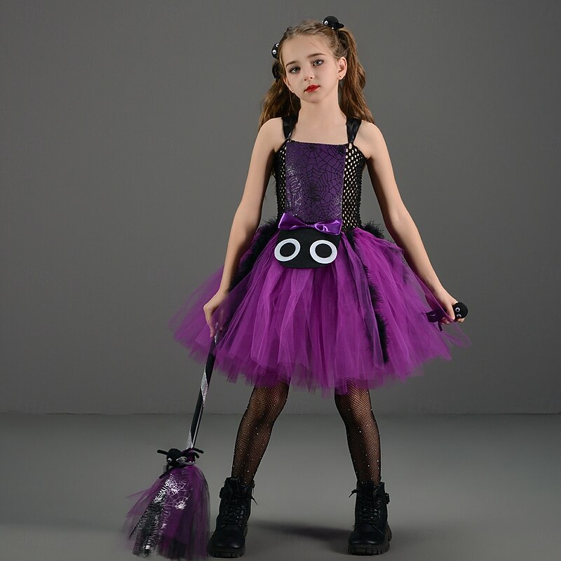 Spider Web Halloween Costume Tutu Dress Up Kid's Girls' Children's Day Masquerade Party Easy Halloween Costumes Dress Up2