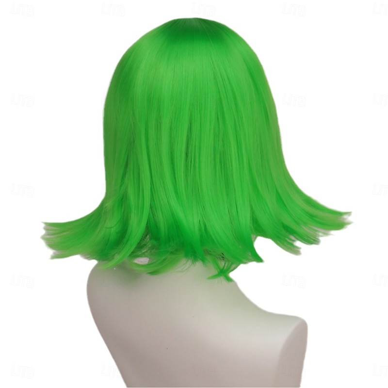 Cosplay Costume Wig Inside Out 2 Straight Short Bob Wig Short Embarrassment Ennui Disgust Envy Sadness Synthetic Hair Kid's Multi-color St.Patrick's Day Wigs Halloween Wigs3