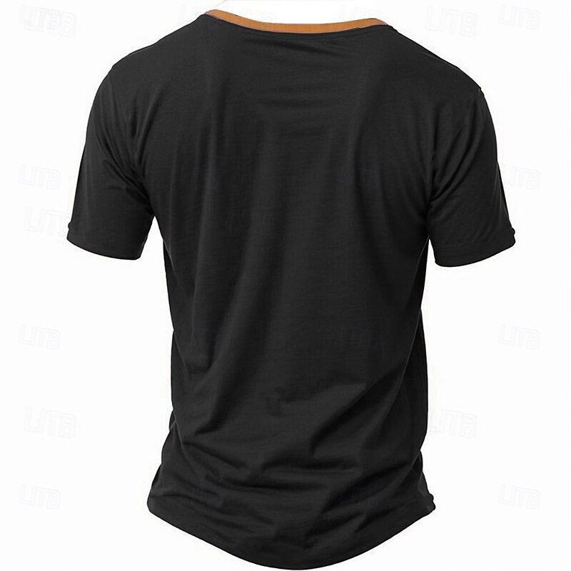 Men's Halloween Car Letters Henley Shirt Long Sleeve Print Daily Casual Daily Spring &  Fall Yellow Blue Green Henley Henley T-Shirt2