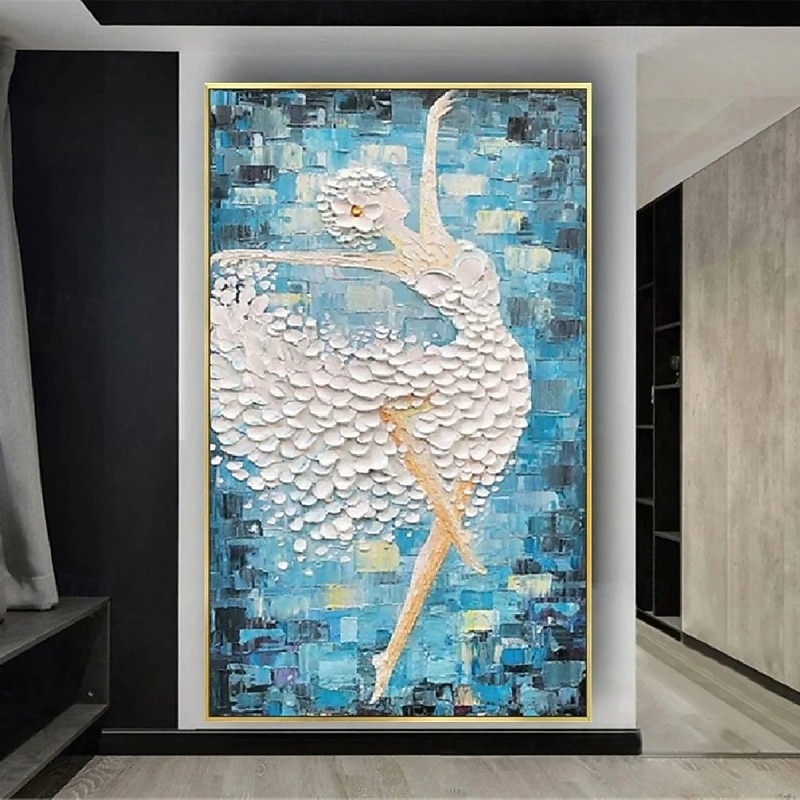 Handmade dancer painting Hand Painted ballert girl Oil Painting Wall Modern Abstract Ballerina Abstract Canvas Painting Colorful Wall Art Ballet Paintings Home Decoration3