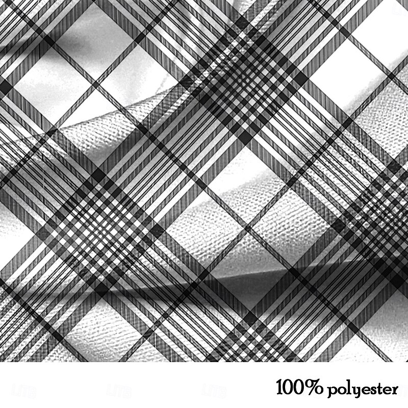 Men's Geometric Geometric Pattern Dress Shirt Button Up Shirt Long Sleeve Business Casual Business Daily Fall Spring & Summer Shirt Collar Button Up 3D Print White+Black2