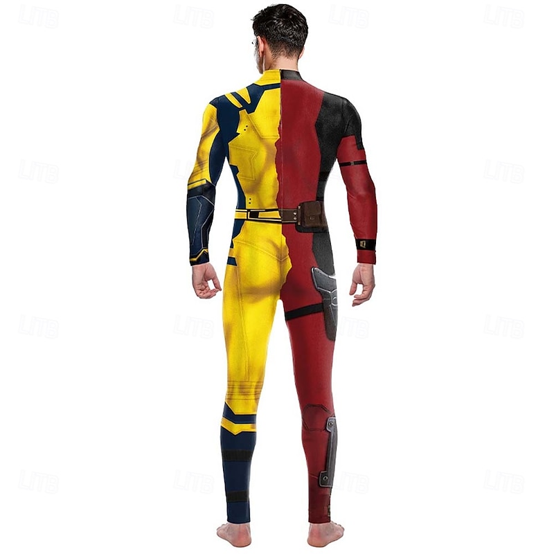 Couples Superhero Zentai Suits Costume Bodysuits Adults Men's Party / Evening Masquerade Easy Halloween Costumes3