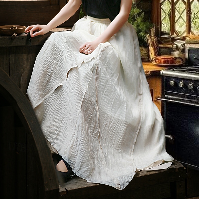 Retro Vintage Medieval Skirt Fancy Dress Women's Celtic Fantasy Masquerade Casual Daily Adults' Skirt