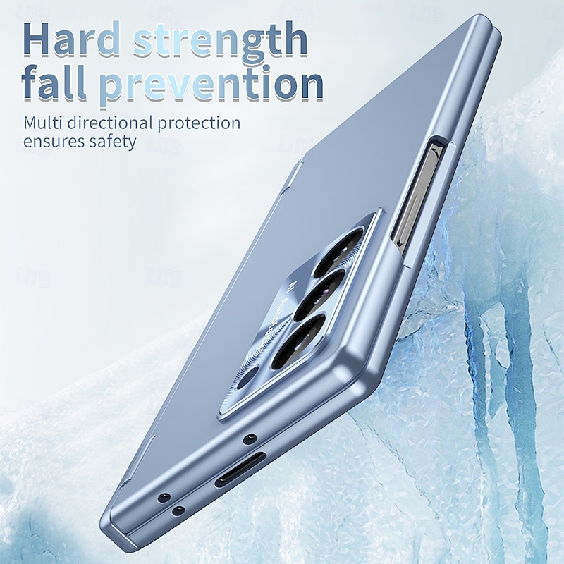 Phone Case For Samsung Galaxy Z Fold 7 Z Fold 6 Z Fold 5 Z Fold 4 Z Fold 3 Back Cover with Screen Protector Magnetic Full Body Protective Retro Armor PC4