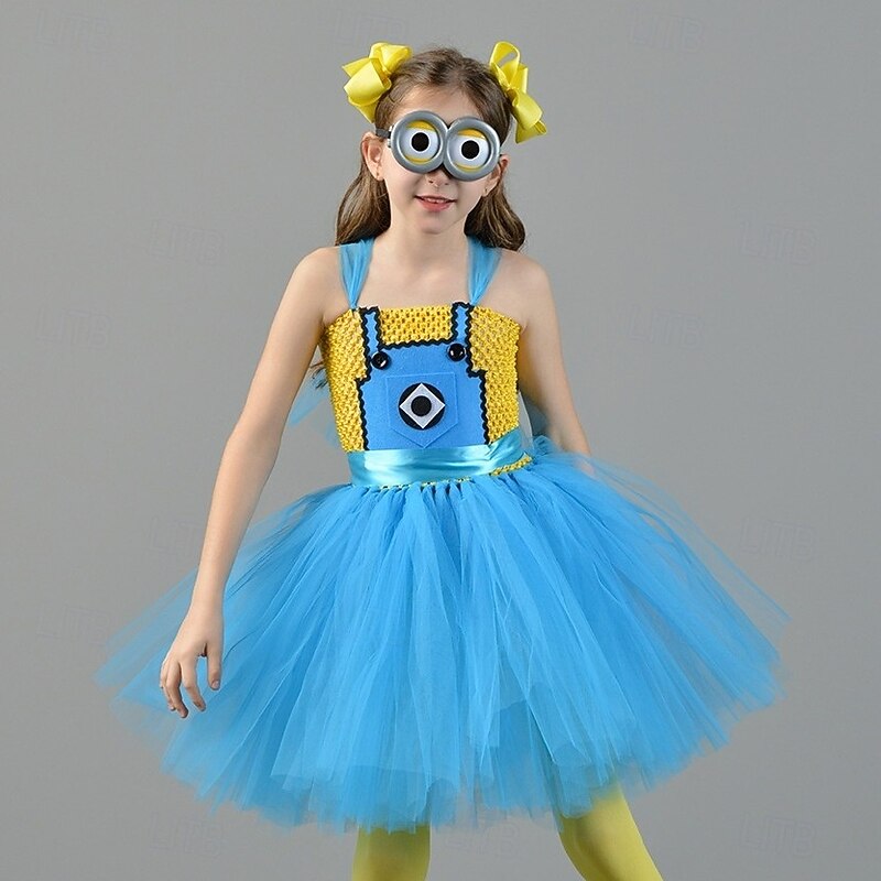 Minion Halloween Costume Tutu Dress Up Kid's Girls' Children's Day New Year Party Easy Halloween Costumes Dress Up