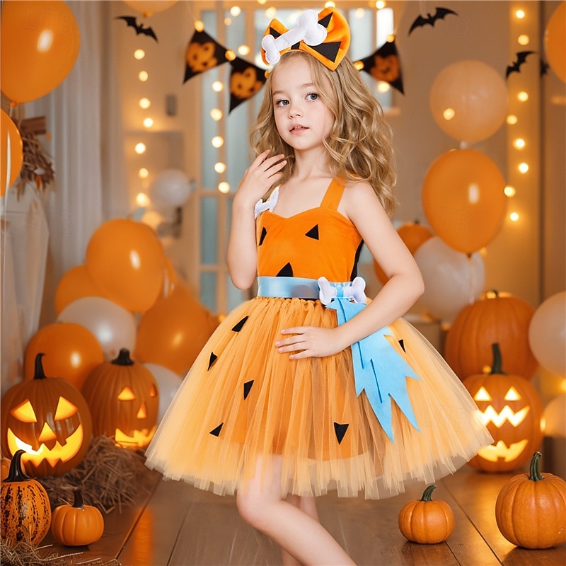 Winifred Halloween Costume Tutu Flintstone Kings Day Dress Up Kid's Girls' Masquerade Party / Evening Easy Halloween Costumes Dress Up2