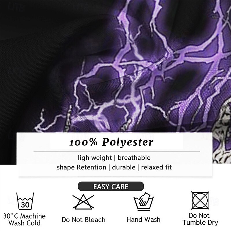 Halloween Men's Skull Halloween Costumes Button Up Shirt Long Sleeve Horror Party Evening Wear Daily Fall Winter Spring & Summer Shirt Collar 3D Print Red Blue Purple Green3