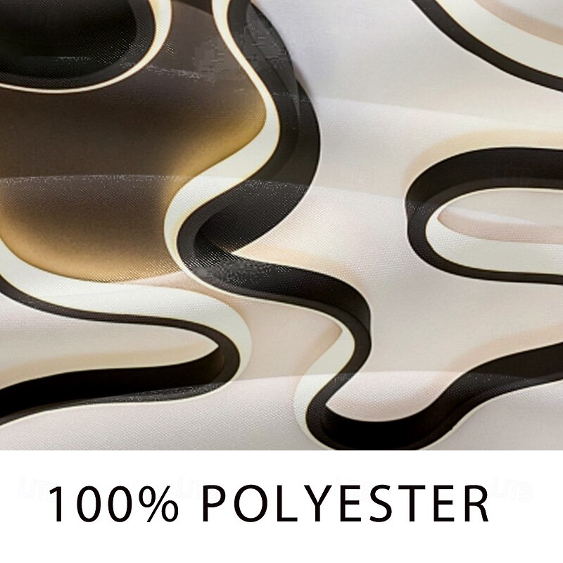 Men's Dress Pants Pocket 3D Print Buttons Geometric Full Length Formal Business Casual Brown Inelastic3