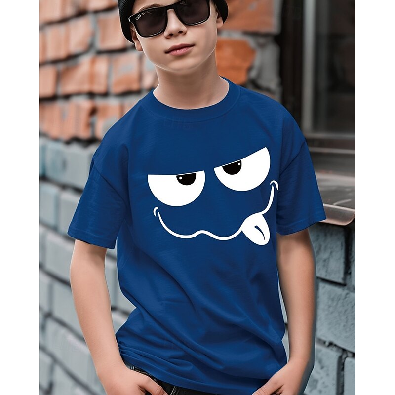 Boys 3D Cartoon T shirt Tee Short Sleeve Summer Spring Fashion Basic 100% Cotton Kids 4-12 Years Crew Neck Outdoor Casual Daily Regular Fit3