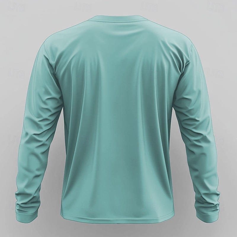 Men's Dog Funny T Shirt Long Sleeve T shirt 3D Print Crew Neck Shirt Designer Retro Vintage Street Casual Daily Lake Blue Blue Summer Spring Fall Clothing Apparel S M L XL XXL XXXL2