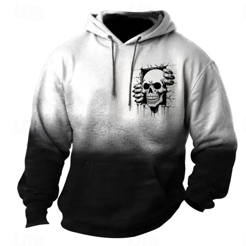 Men's Ombre Hoodie Hoodies Sweatshirt Fashion Daily Long Sleeve Hooded Party Black 3D Print Fall Winter Designer