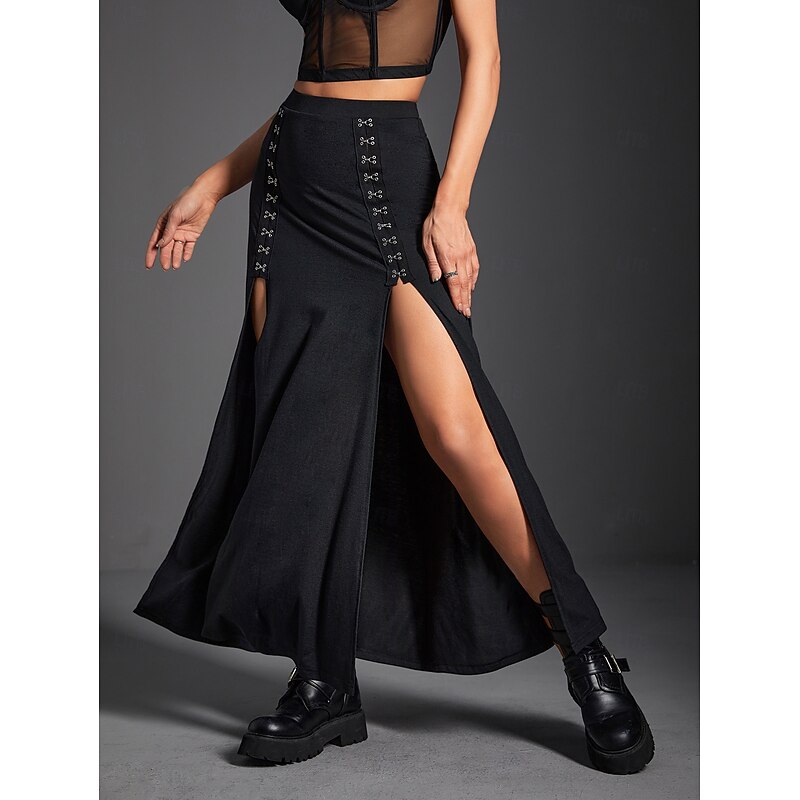 Punk & Gothic Skirt Goth Girl Solid Color Fancy Dress Women's Masquerade Party / Evening Adults' Skirt