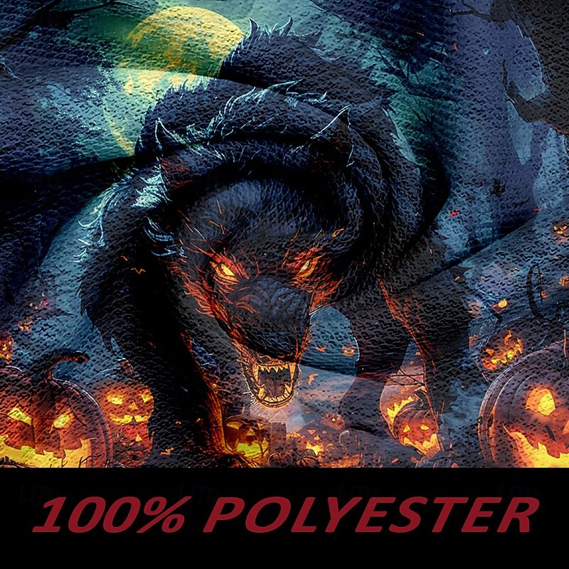 Men's Wolf Halloween Costumes Sweatpants Joggers Pants Trousers Mid Waist Drawstring Elastic Waist Western Casual Party Pocket Spring Fall Winter 3D Print Blue3