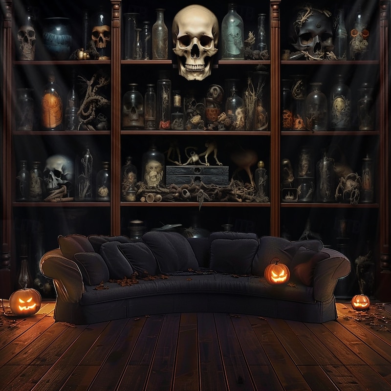 Halloween Decorations Skull Poison Hanging Tapestry Wall Art Large Tapestry Mural Decor Photograph Backdrop Blanket Curtain Home Bedroom Living Room Decoration