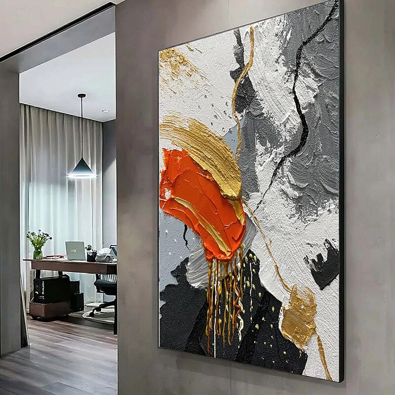 Handmade Oil Paintings Canvas Wall Art Decoration Modern Abstract Thick Oil  for Home Decor Rolled Frameless Unstretched Painting3