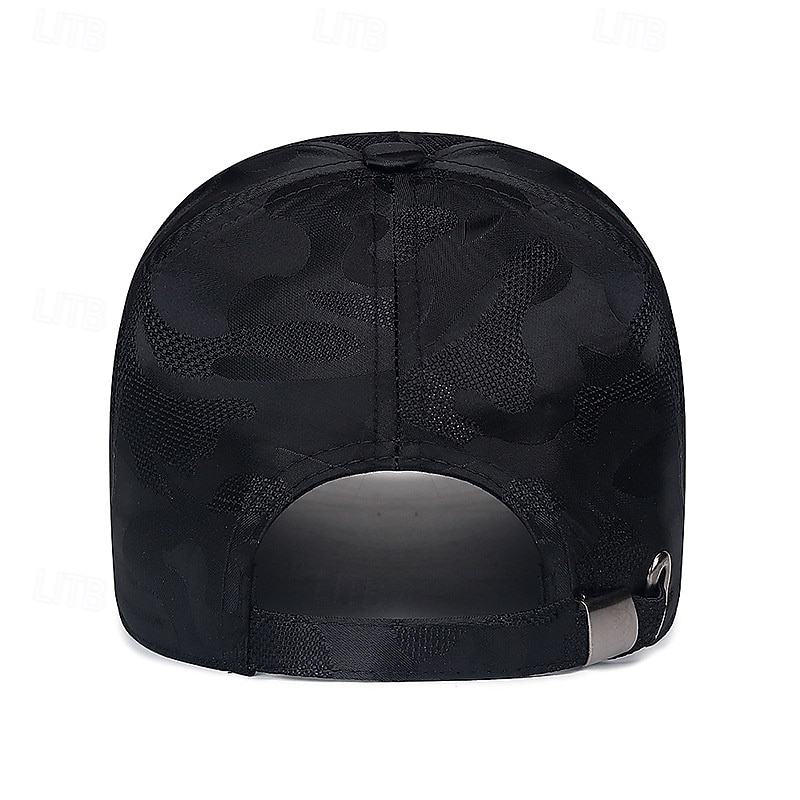 Baseball Cap Sun Hat Visor Camouflage Pattern Sunscreen Breathable Summer Mesh Men's Fishing Activity4