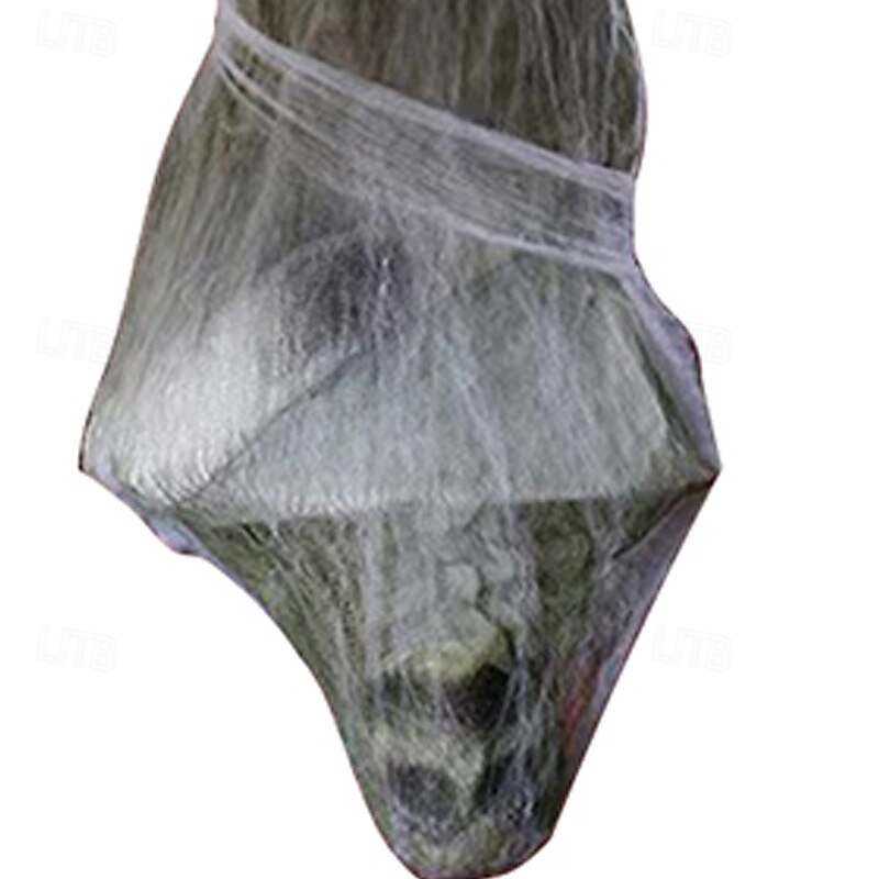 Halloween Hanging Ornament - 6 ft Foam Skeleton in Spider Web - Halloween Decorations Outdoor Yard Party Door Haunted House4