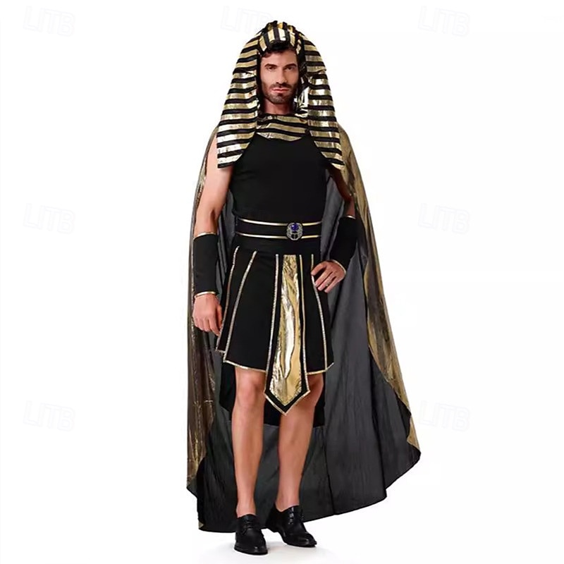 Egyptian Costume Cleopatra Pharaoh Halloween Masquerade Carnival Costume Cosplay Adults' Couple's Carnival Easter Performance Halloween Club Easy Halloween Costumes Dress Up2