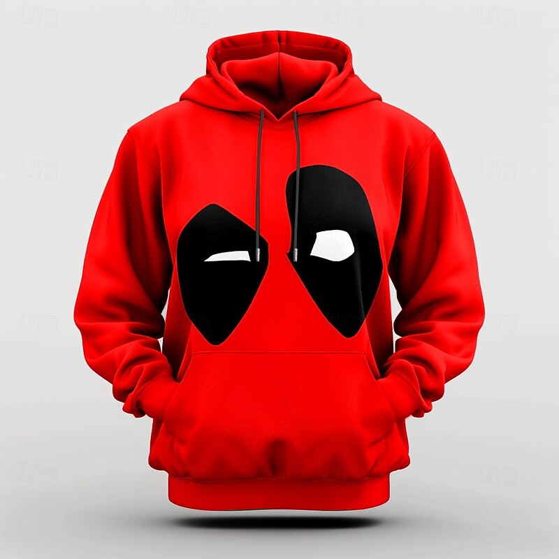 Men's Graphic Grimace Hoodie Hoodies Sweatshirt Cool Long Sleeve Hooded Red Fall Winter Designer