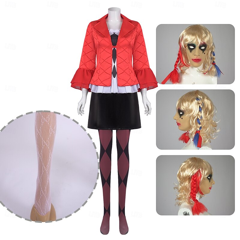 Joker: Folie à Deux Harley Quinn Outfits Party Costume Fancy Dress Cosplay Movie Cosplay for Women's Adults' Halloween Carnival Performance Masquerade