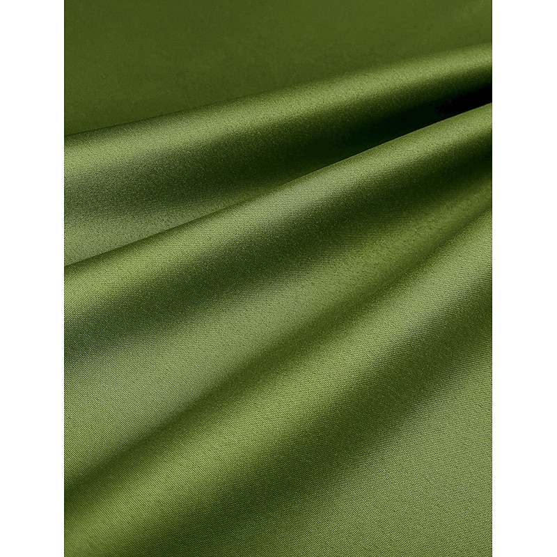 A-Line Evening Gown Elegant Dress Black Tie Floor Length 3/4 Length Sleeve V Neck Pocket Satin with Slit3