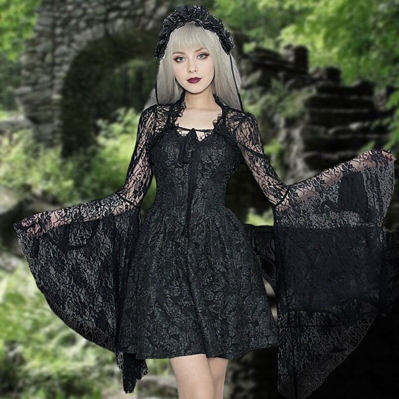 Retro Vintage Gothic Lolita Masquerade Shawls Goth Girl Lace Fancy Dress Women's Fantasy Steampunk Masquerade Party / Evening Adults' Shawl2