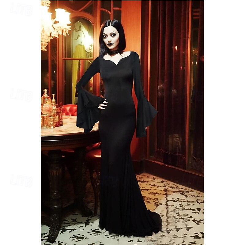 Gothic Horror Dark Academia Dress Fashion Movie Cosplay for Women's Adults' Halloween Carnival Masquerade4