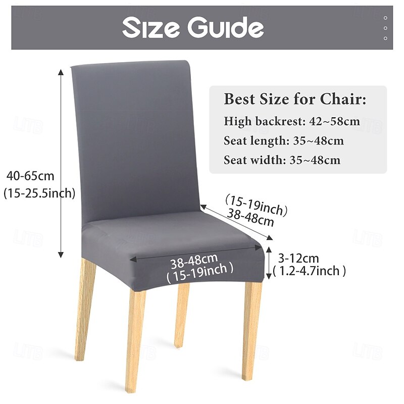 Spandex Dining Chair Covers Elastic Chair Slipcover High Back Dining Chair Cover Printed Polyester Seat Chair Covers For Hotel Dining Room Office Banquet Home Decor2