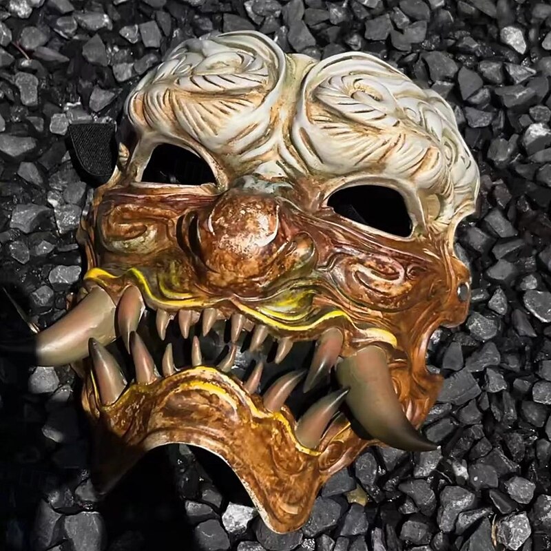 Sun Wukong Halloween Mask Black Myth: Wukong Carnival Mask Scary Costume Adults' Unisex Halloween Carnival Easy Halloween Costumes Dress Up3