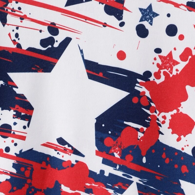 Boys 3D Graphic Stars T shirt Tee Short Sleeve Summer Spring Fashion Basic Kids 4-12 Years Crew Neck Outdoor Casual Daily Regular Fit4