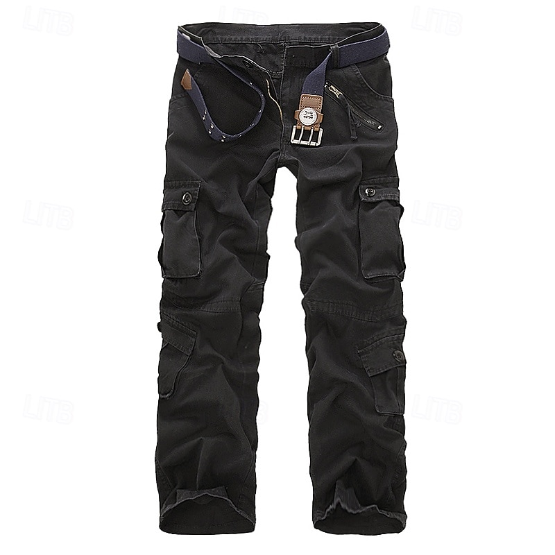 Men's Cargo Pants Tactical Pants Trousers Buttons Multi Pocket Camo Plain Wearable Outdoor Daily Camping & Hiking Fashion Classic Yellow camouflage Grass Green 8