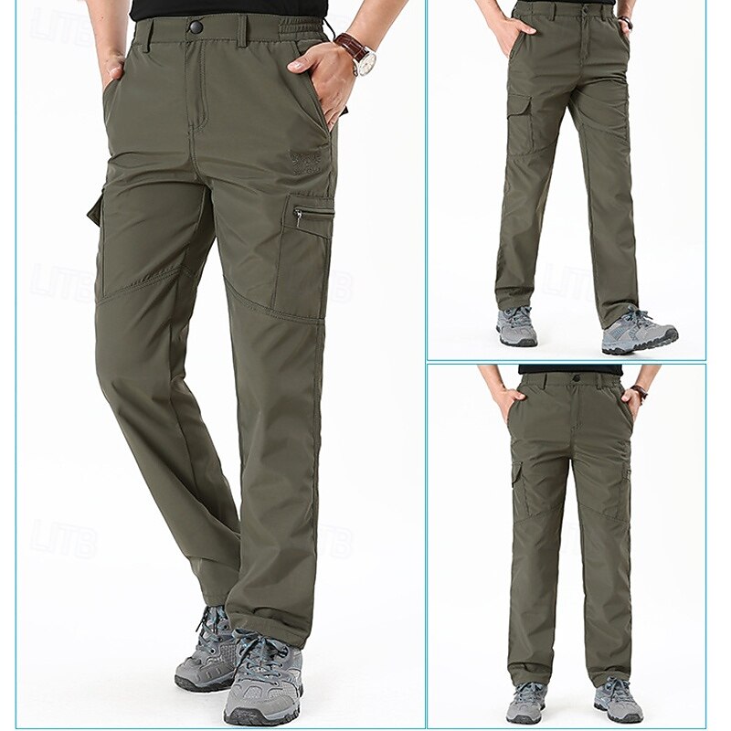 Men's Cargo Pants Tactical Pants Trousers Hiking Pants Buttons Multi Pocket Plain Quick Dry Wearable Outdoor Daily Camping & Hiking Fashion Classic Black Army Green3