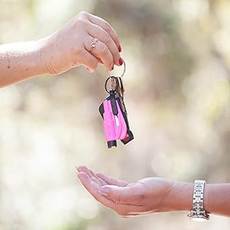 6Pcs Car Window Breaker Tool Keychain3 in 1 Glass Breaker and Seatbelt Cutter & Survival Whistle Emergency Keychain Car Escape Tool Applicable to All Cars Car Accessories3