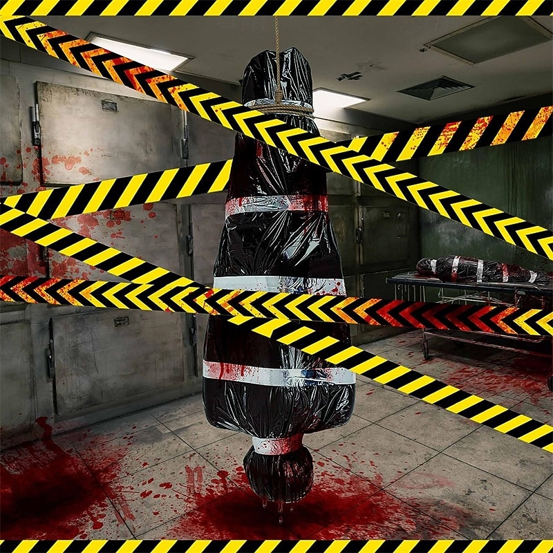 5ft Hanging Corpse Dead Victim Props Halloween Decorations Haunted Creepy House Halloween DecorScary Halloween Decorations Outdoor Clearance Outdoor Halloween Inflatables Yard Decorations2