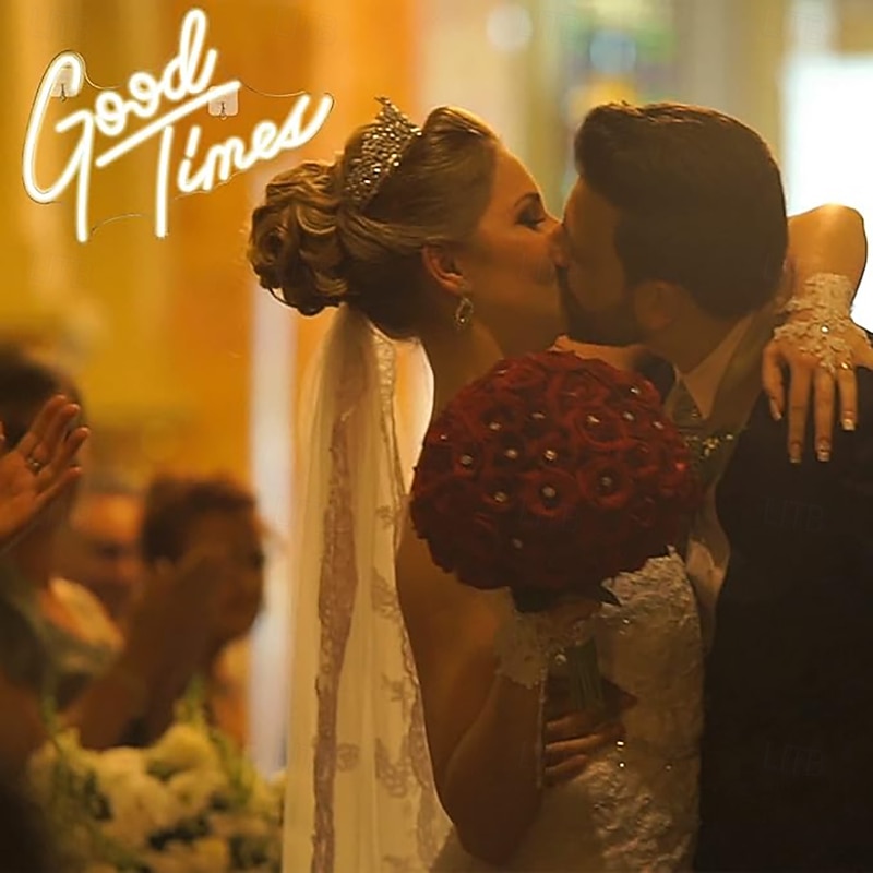 Good Times Neon Sign Light, USB Powered LED Neon Light Warmwhite Light Up Sign for Room Wall Decor, Man Cave Bar Pub Wedding Party Birthday Christmas Gifts2