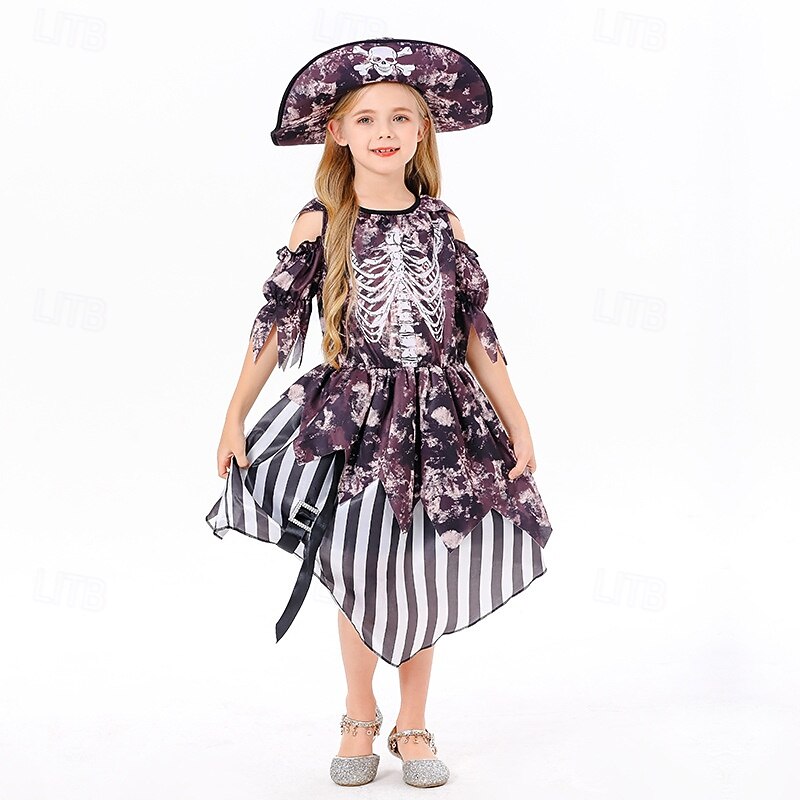 Pirate Halloween Dress Costume Dress Up Kid's Girls' Masquerade Party / Evening Easy Halloween Costumes Dress Up2
