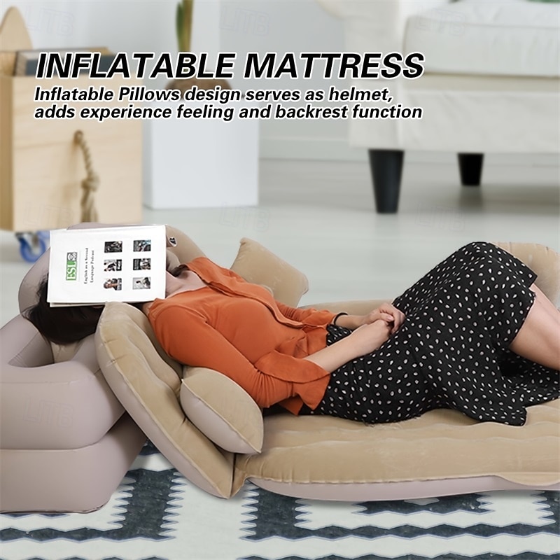 Car Inflatable Mattress Inflatable Bed Mattress Indoor Outdoor Camping Travel Car Back Seat Air Beds Cushion Inflatable bed Mattress Air Mattress Inflatable Mattress4