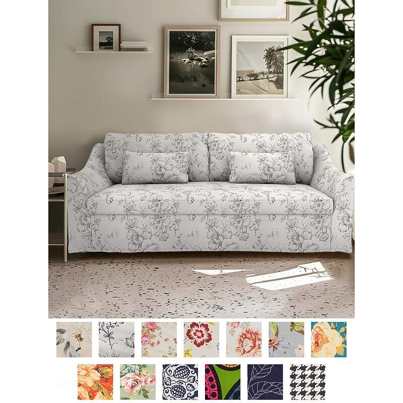 100% Cotton Sofa Cover Floral Quilted Colored Slipcovers  FARcover LITB PRIME cover