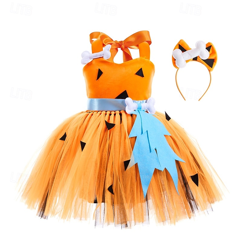 Winifred Halloween Costume Tutu Flintstone Kings Day Dress Up Kid's Girls' Masquerade Party / Evening Easy Halloween Costumes Dress Up4