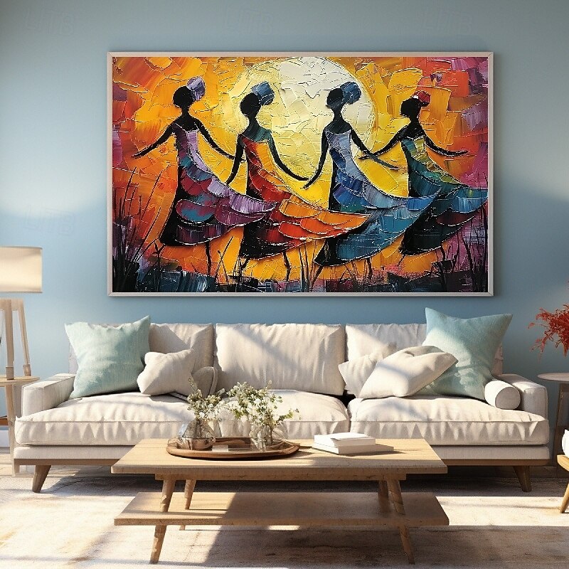 Ballet dancers oil painting hand painted Canvas Art Graceful Companions Abstract Painting Of Two Friends Modern Decor handmade Minimalist artwork oil painting Wall Art Modern Canvas Art for livng room3