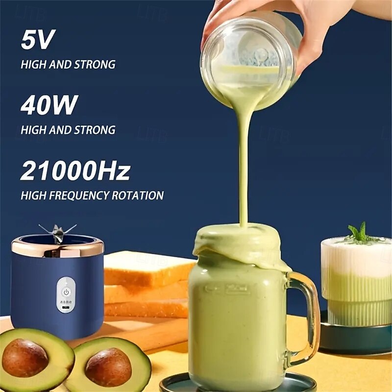 1pc Dual Cup Electric Juicer Portable Rechargeable Juice Blender Cup Multi-Function Fruit & Vegetable Juice Maker Cup For Home Kitchen Car Charging Power Bank & Laptop Charging Outdoor Picnic4